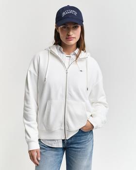 GANT Shield Zip Hoodie Kapuzenpullover eggshell