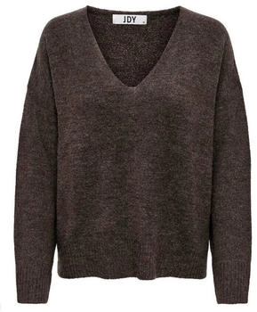 Jacqueline de Yong Fein Strickpullover JDYELANORA Longsleeve Sweater gerippt braun