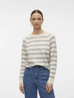 Vero Moda Rundhalspullover "VMDOFFY LS O-NECK BLOUSE GA NOOS" Materialmix,...
