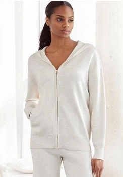 Elbsand Strickjacke aus hochwertigem Strick wollweiß
