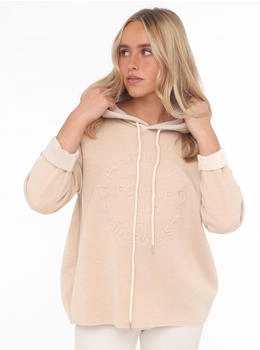 Zwillingsherz Hoodie 'Positive Mind' hellbeige