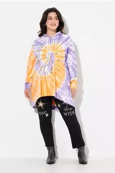 Angel of Style Sweatshirt Hoodie A-Linie Batikdruck hellorange