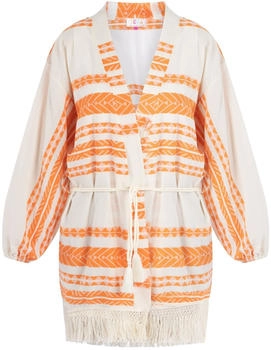 IZIA Damen Kimono orange naturweiß