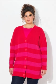 Ulla Popken Strickjacke mauve rot