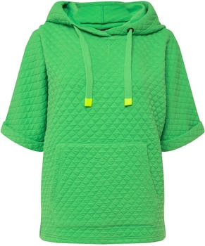 Laurasøn Sweatshirt Waffel-Jacquard Kapuze kiwi