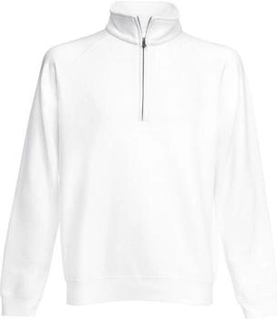 Fruit of the Loom Zip Neck Sweat 62-114-0 weiß