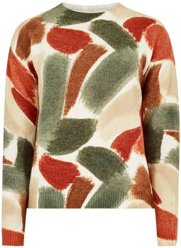 Apricot Strickpullover Kurzpullover Pinselstrichmuster