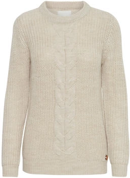 Oxmo OXNatasja Damen Strickpullover grobstrick cement melange 1407081