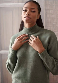 Lascana Strickpullover Stehkragen und Rippbündchen grün
