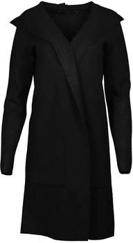 Zwillingsherz Cardigan schwarz 50% Viskose 27% Polyester 23% Polyamid casual normal knielang Langarm Strickjacken 28962334