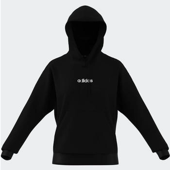 Adidas Essentials Linear Fleece Hoodie schwarz weiß