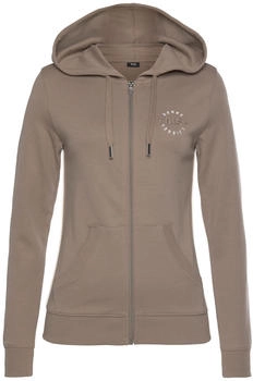 H.I.S Jeans Sweatjacke braun wei&szlig;
