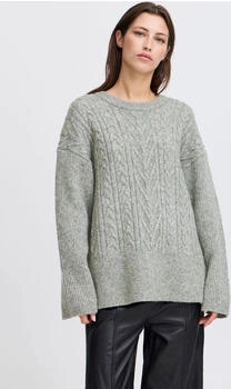 B.Young BYNello Damen Strickpullover grobstrick Rundhals Loose fit