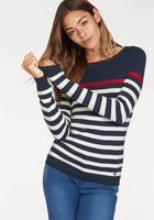 AJC Strickpullover mit modischen Kontraststreifen