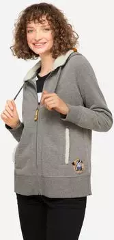 Laurasøn Damen Sweatjacke grau M 12779664