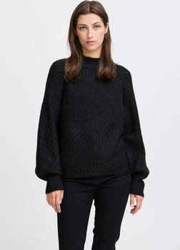 B.Young Strickpullover BYOKSANA TURTLENECK JUMPER schwarz 200451
