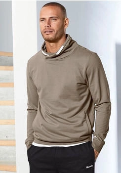 Bench Loungewear Sweatshirt großer Stehkragen grau taupe
