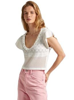 Pepe Jeans Goldie Top Strickwaren weiß