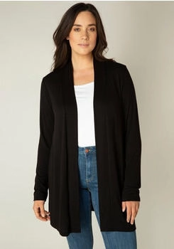 Base Level Curvy Strickjacke im verschlusslosen Design schwarz