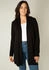 Base Level Curvy Strickjacke im verschlusslosen Design schwarz