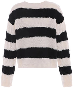 myMo Pullover schwarz wollweiß