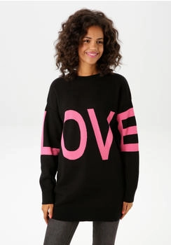 Aniston Casual Pullover hellpink schwarz