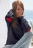 Lascana Stehkragenpullover Herzchendetails schwarz