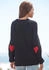 Lascana Stehkragenpullover Herzchendetails schwarz
