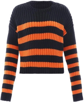 myMo Pullover dunkelorange schwarz