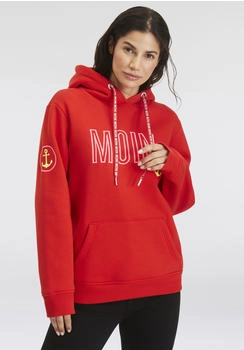Zwillingsherz Hoodie 'MOIN' Anker rot