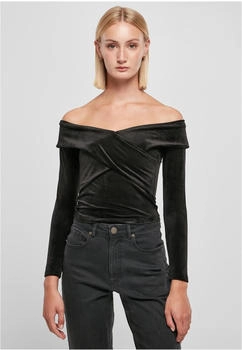 Urban Classics Velvet Rib Crossed Off Shoulder Langarm-t-shirt TB5475-00007-0040