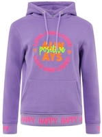 Zwillingsherz Hoodie ""Always Positive"", Kapuze, Stickerei, Fronttasche,