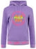 Zwillingsherz Sweatshirt 'Always positive' Kapuze und neonfarben Aufstick lila