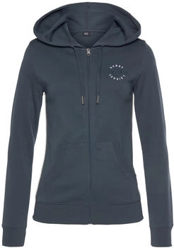 H.I.S Jeans Damen Sweatjacke tanne schwarz wei&szlig;