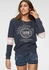 KangaROOS Sweatshirt figurumschmeichelnde Passform bedruckt blau