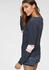 KangaROOS Sweatshirt figurumschmeichelnde Passform bedruckt blau