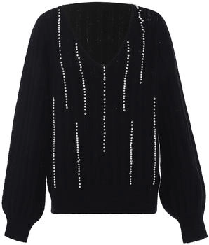 Faina Damen Pullover M L schwarz perlweiß