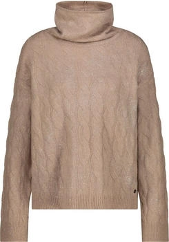 Monari Pullover Glitzerdruck milk chocolate