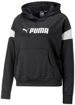 Puma Fit Tech Knit Trainingskapuzenpullover schwarz weiß
