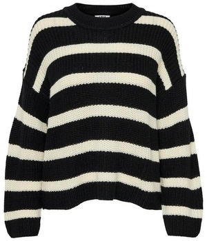 Jacqueline de Yong Justy L S Stripe Pullover knt schwarz
