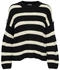 Jacqueline de Yong Justy L S Stripe Pullover knt schwarz