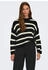 Jacqueline de Yong Justy L S Stripe Pullover knt schwarz