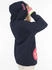 Zwillingsherz Hoodie Always Happy Smiley Frottee neon navy