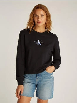 Calvin Klein Gradient Monologo Crewneck Sweatshirt schwarz