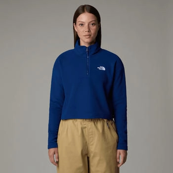 The North Face 100 Glacier Kurzgeschnittener Fleece Mit 1/4-langem Rv Damen estate blue