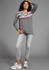 Laura Scott Strickpullover Streifen-Design Glitzersteine grau