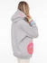 Zwillingsherz Hoodie Always Happy Smiley Frottee neon grau