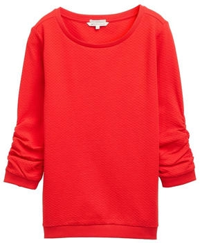 Tom Tailor Denim Sweatshirt mit Raffungen Scarlet Red (1039979_13745)