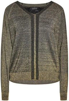 Usha Damen Pullover gold schwarz