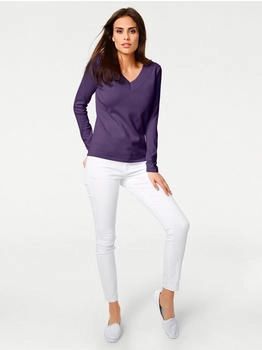Heine V-Pullover lila pflaume 72198830